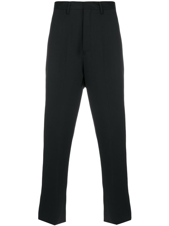 Paura Logo Print Regular Trousers - Black