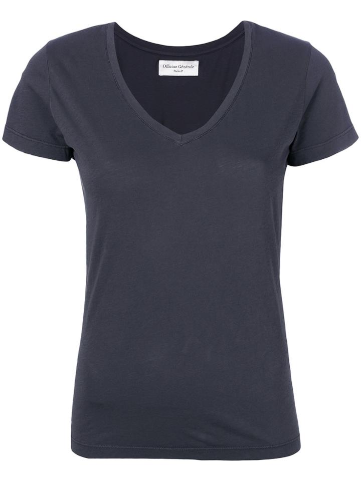 Officine Generale V-neck T-shirt - Grey