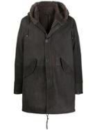 Herno Drawstring Hooded Coat - Brown