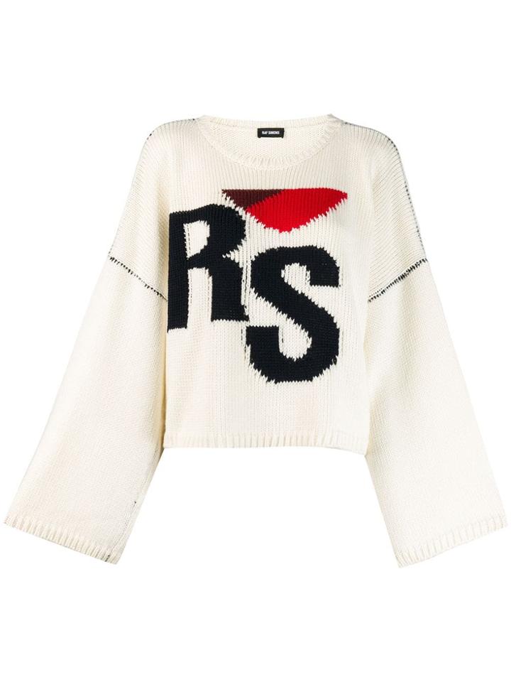 Raf Simons Knit Monogram Jumper - Neutrals