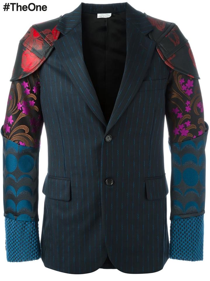 Comme Des Garçons Homme Plus Patchwork Blazer, Men's, Size: Small, Polyester/cupro/wool
