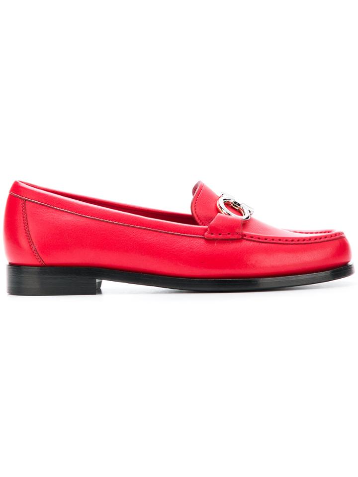 Salvatore Ferragamo Gancini Loafers - Red