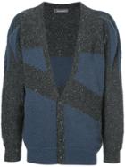 Issey Miyake Vintage Two-tone Oversized Textured Cardigan - Grey