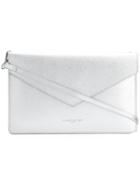 Lancaster High Shine Clutch Bag, Women's, Grey, Calf Leather