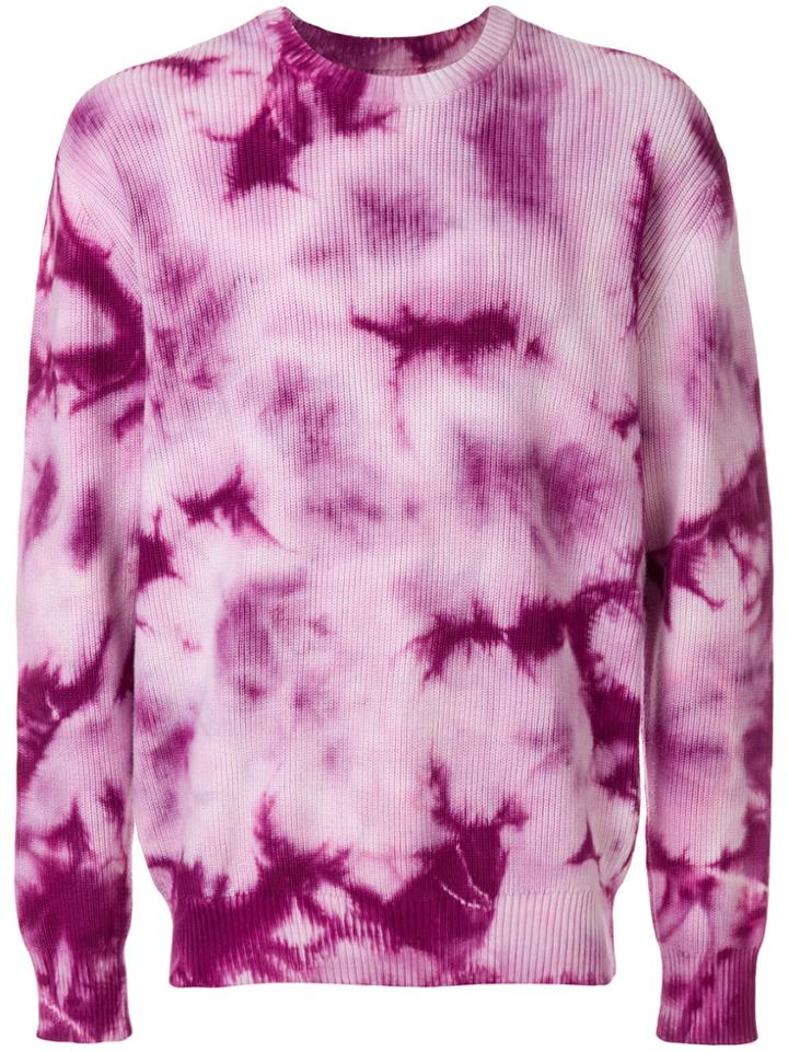 Stussy Tie-dye Ribbed Jumper - Pink & Purple