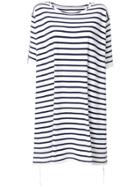 Mm6 Maison Margiela Striped T-shirt Dress - White