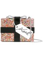 Karl Lagerfeld Rigid Glittery Clutch, Women's