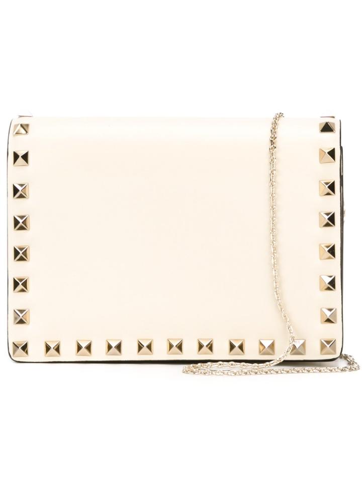 Valentino 'rockstud' Clutch - White