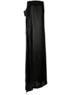Ann Demeulemeester Stylised Sleeve Evening Dress, Women's, Size: 38, Black, Silk