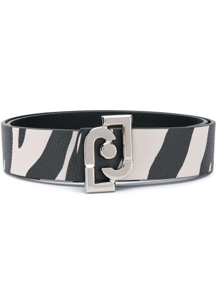 Liu Jo Zebra Print Belt - Black