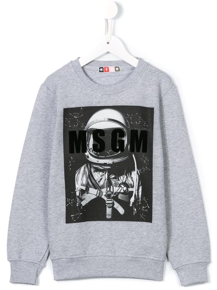 Msgm Kids Logo Print Sweatshirt