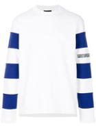 Calvin Klein 205w39nyc Striped Sleeve Sweatshirt - White