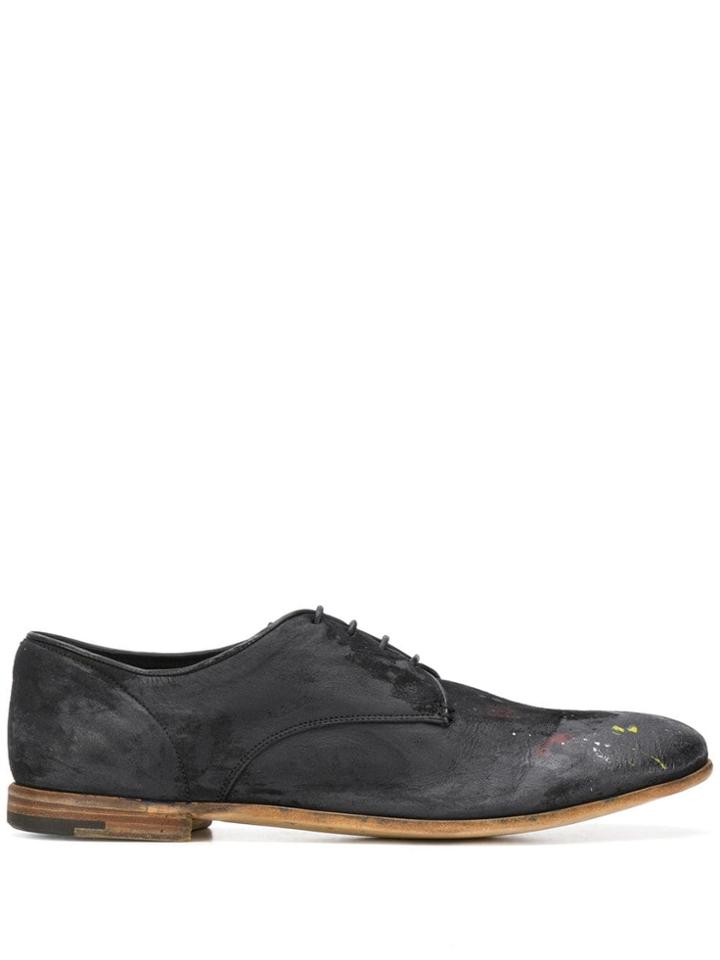 Premiata Grazian Distressed Oxford Shoes - Black