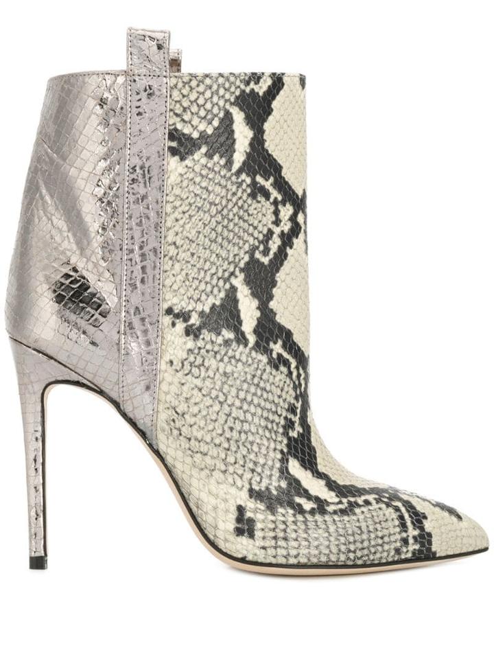 Paris Texas Python Skin Effect Boots - Neutrals