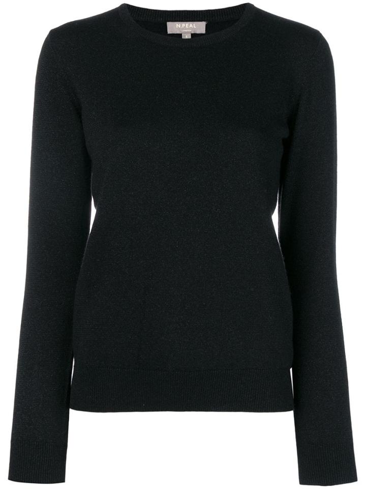 N.peal Round Neck Knitted Sweater - Black
