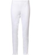Kaufmanfranco Lateral Zip Slim-fit Trousers, Women's, Size: 2, White, Acetate