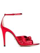 Gucci Caged Stiletto Sandals - 6401 Red Flame