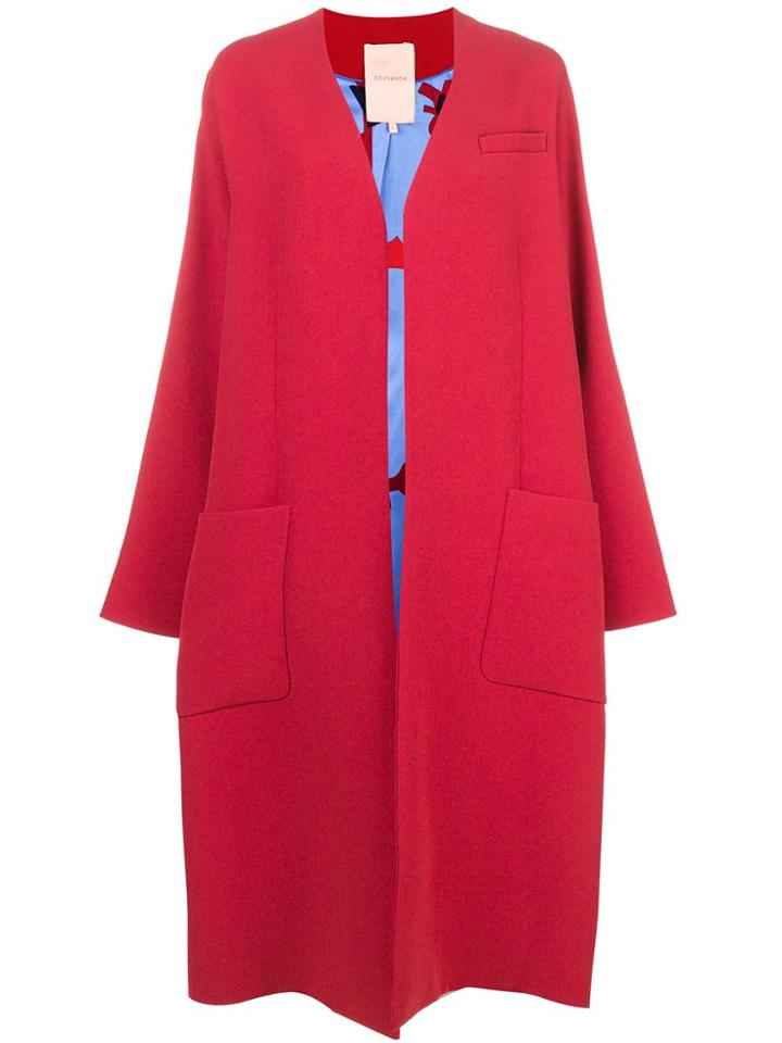Roksanda Open Front Coat - Red