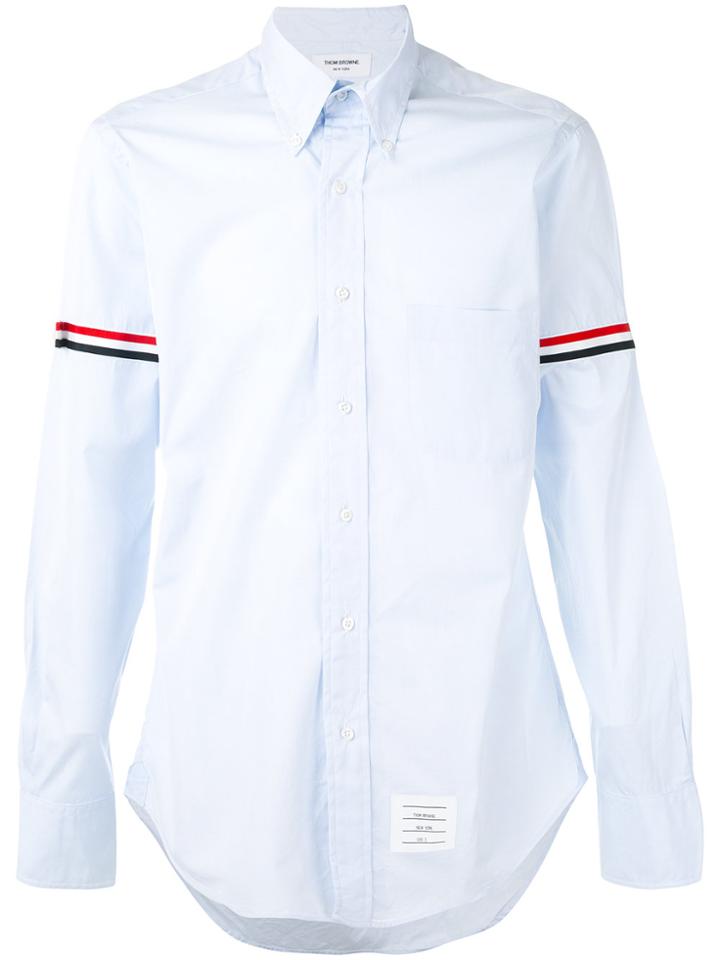 Thom Browne Striped Band Classic Shirt - Blue