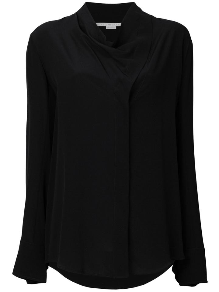 Stella Mccartney Asymmetric Front Blouse - Black