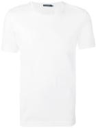Dolce & Gabbana Round Neck T-shirt, Men's, Size: 48, White, Cotton