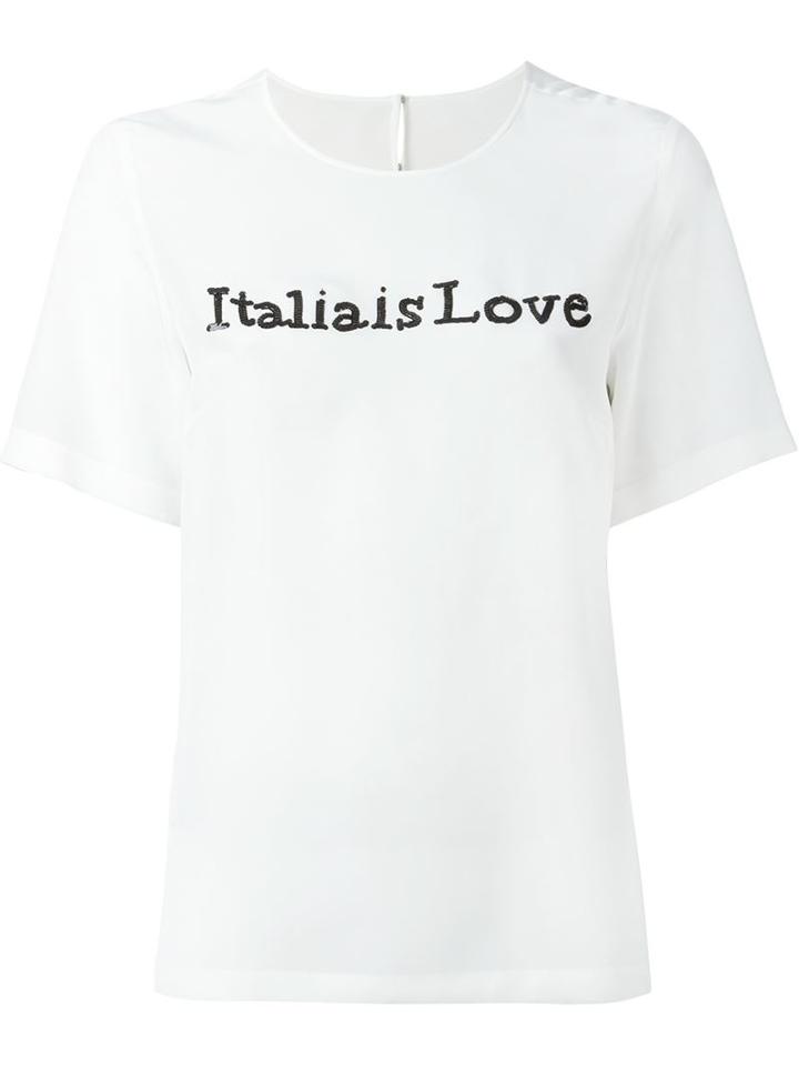 Dolce & Gabbana Italia Is Love Embellished Blouse