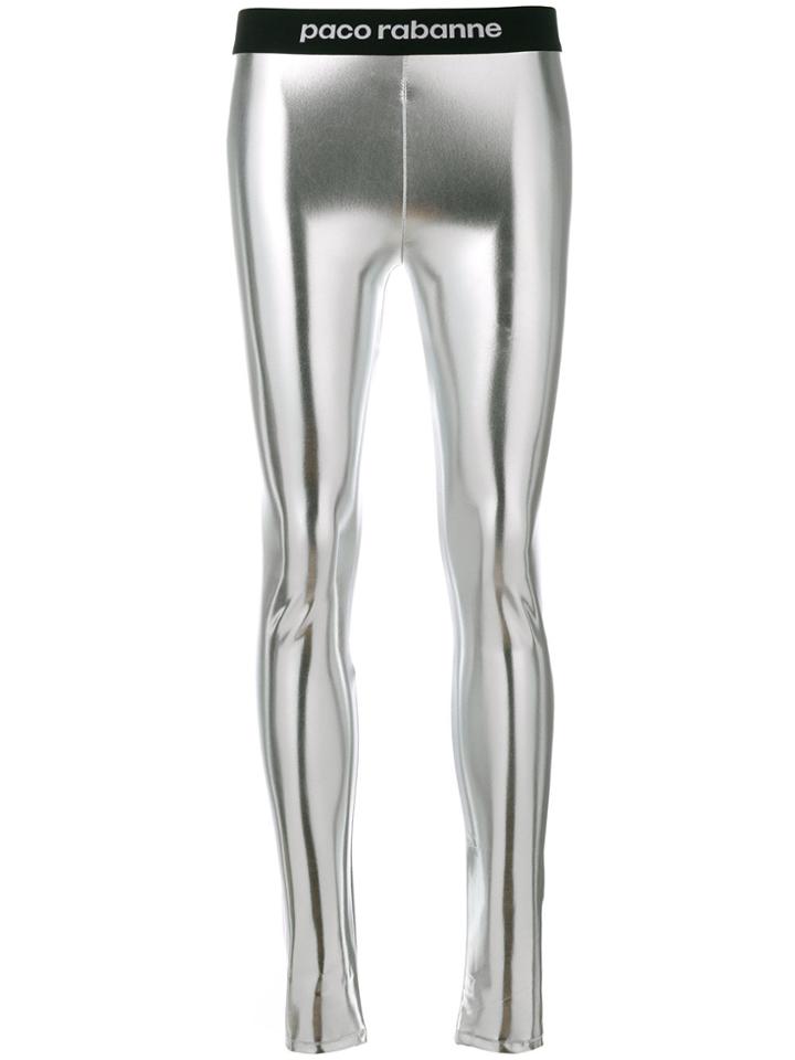 Paco Rabanne Metallic Leggings