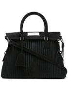 Maison Margiela Large '5ac' Shoulder Bag, Women's, Black, Calf Leather/cotton/goat Fur