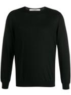 La Fileria For D'aniello Fine Knit Crew Neck Sweater - Black