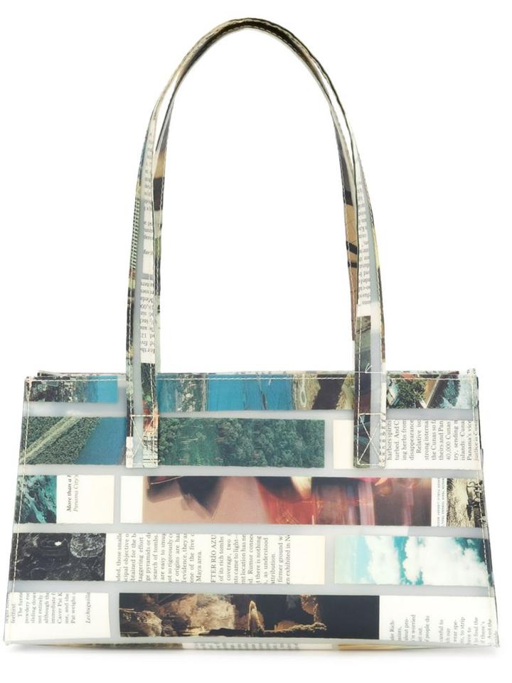Luisa Cevese Riedizioni Magazine Collage Tote, Women's, White, Rubber