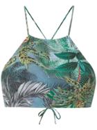 Lygia & Nanny Ilana Printed Bikini Top - Green