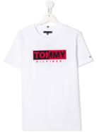 Tommy Hilfiger Junior Teen Embroidered Logo T-shirt - White