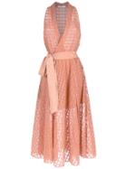 Giuliana Romanno Silk Midi Dress - Yellow & Orange