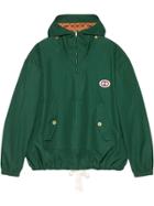 Gucci Hooded Cotton Jacket With Patch - Green