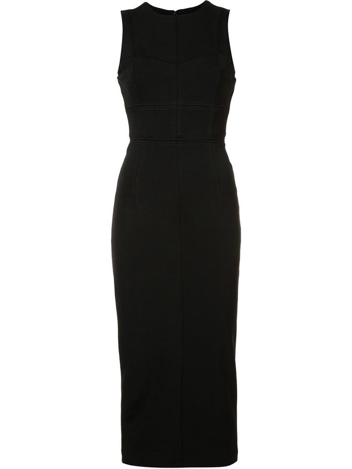Cinq A Sept Panelled Midi Dress, Women's, Size: 8, Black, Viscose/nylon/spandex/elastane
