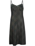Maison Margiela Checked Lace Trim Dress