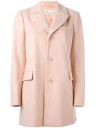 Red Valentino Single Breasted Coat, Women's, Size: 44, Pink/purple, Polyamide/polyester/acetate/wool