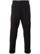 Ami Alexandre Mattiussi Seamless Chino Trousers, Men's, Size: Small, Black, Cotton/spandex/elastane