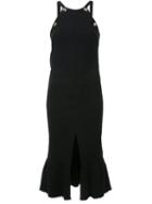 Christopher Esber Ruffle Release Dress, Women's, Size: 6, Black, Cotton/nylon/polyester/viscose