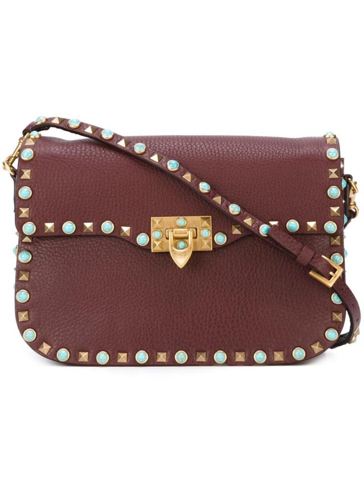 Valentino 'rockstud Rolling' Shoulder Bag, Women's, Pink/purple