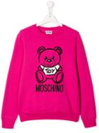 Moschino Kids Teen Teddy Print Sweater - Pink