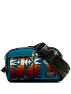 Sacai Pendleton Printed Crossbody Bag - Blue
