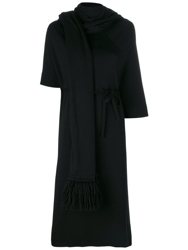 Maison Margiela Scarf Detail Long Dress - Black