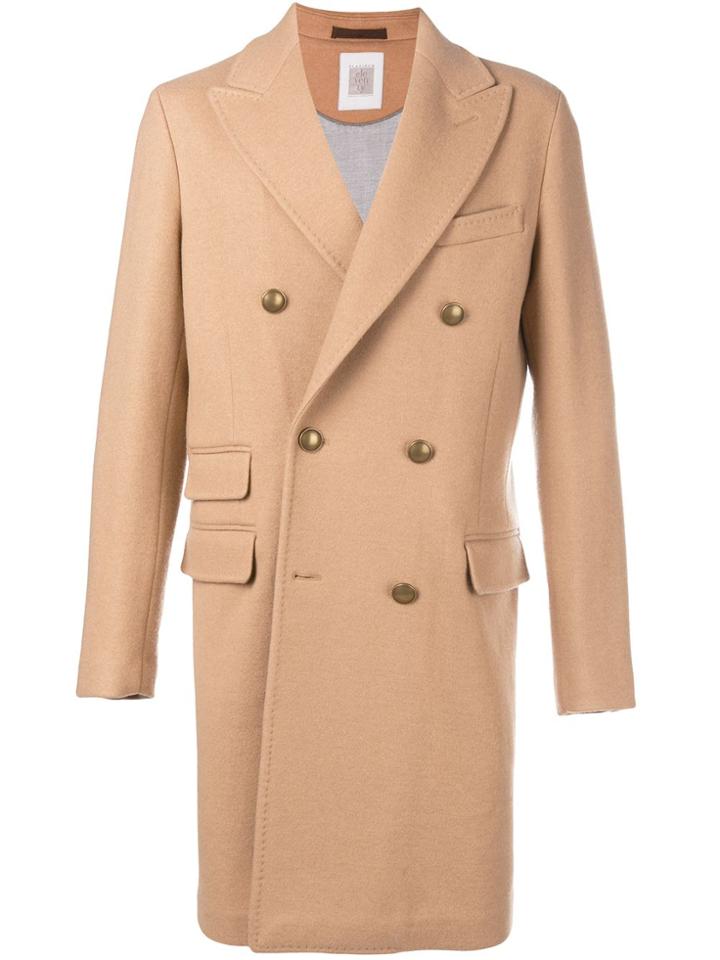 Eleventy Classic Double-breasted Coat - Brown