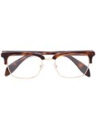 Alexander Mcqueen Square Frame Glasses, Brown, Acetate/metal