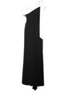 Tadashi Shoji Oversized Bow Strap Evening Dress - Black
