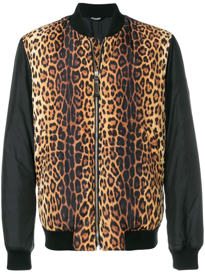 Moschino Animal Print Bomber Jacket - Black