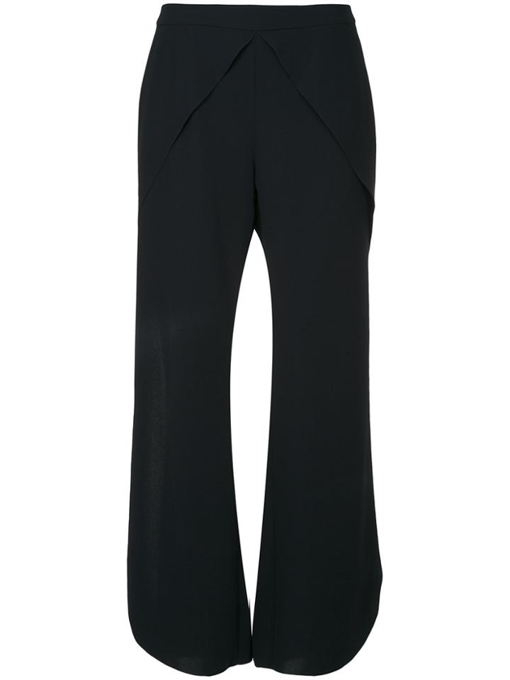 Goen.j Slit Flare Trousers - Blue