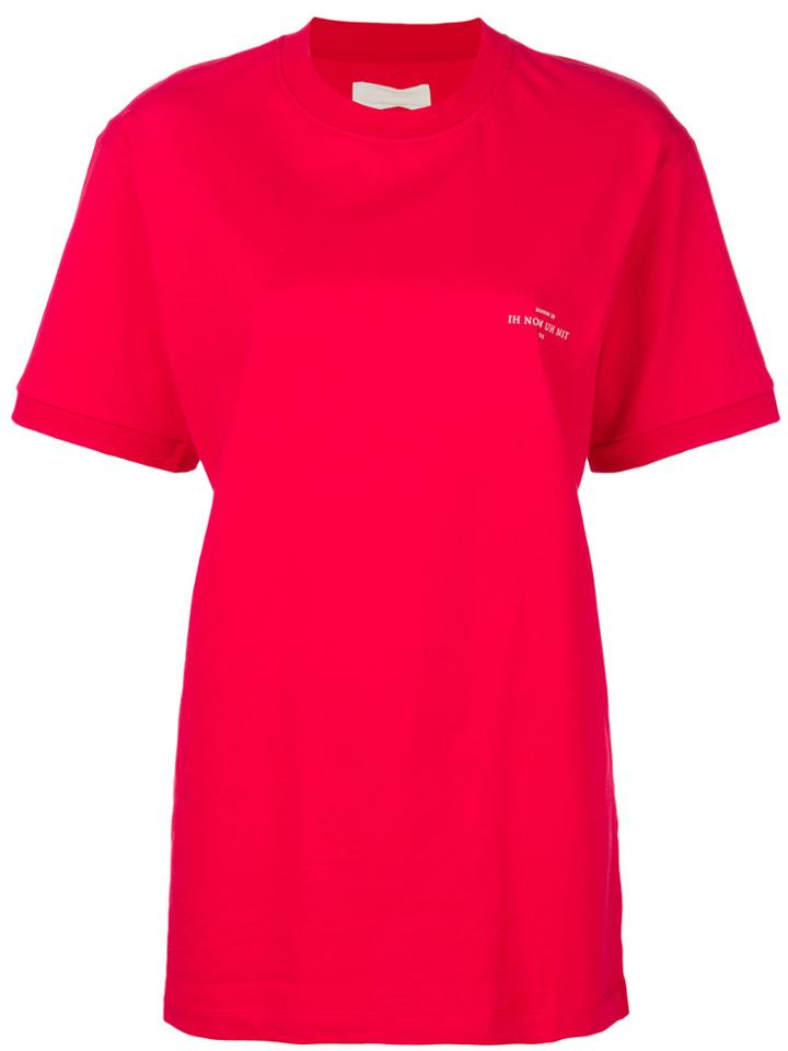 Ih Nom Uh Nit Buyer Back Print T-shirt - Red