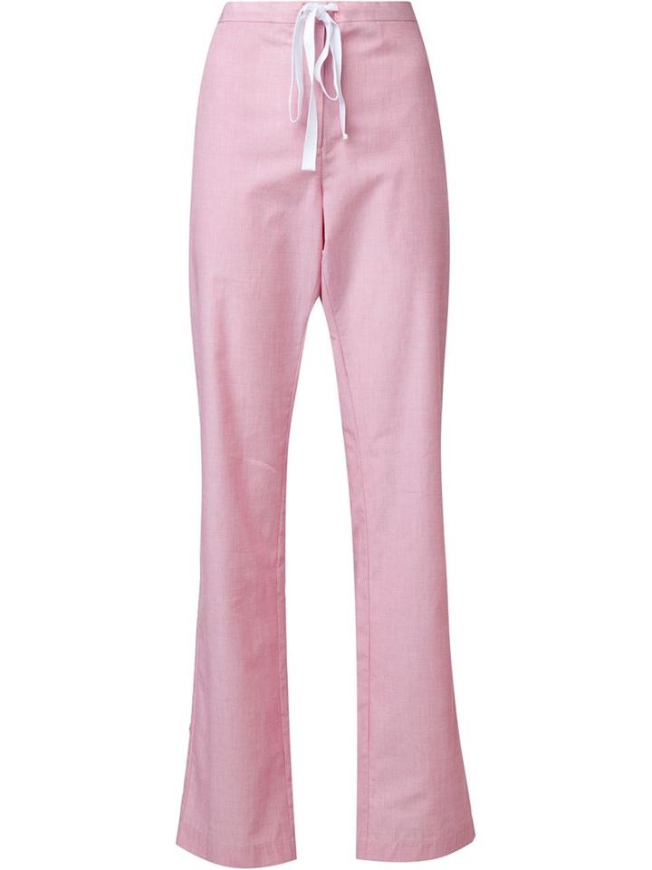 Rosie Assoulin Drawstring Trousers, Women's, Size: M, Pink/purple, Cotton